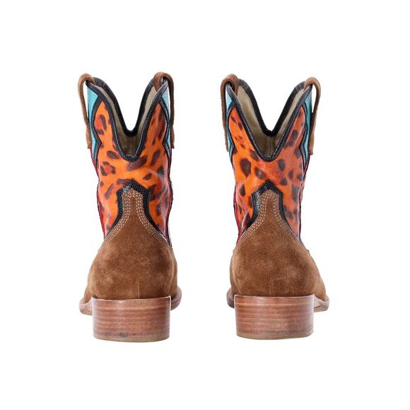 Etro Cowboy Boots in Multicolor Leather and Brown Suede - Picture 3 of 7